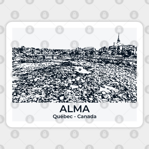 Alma - Québec Magnet by Lakeric